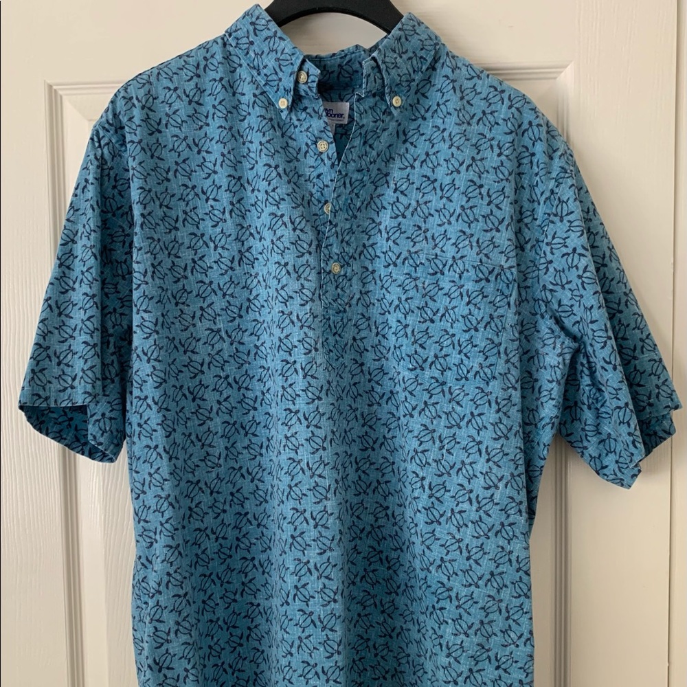 Blue Hawaiian Turtle Reyn Spooner Shirt